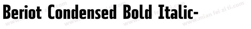 Beriot Condensed Bold Italic字体转换